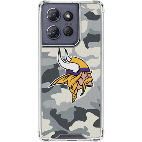 NFL Minnesota Vikings Camo Moto G Play 5G (2025) Clear Case